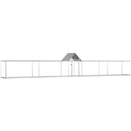 Chicken Cage 9 x 1 x 1.5m Galvanised Steel - Henhouse