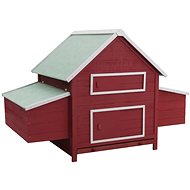 Chicken Coop Red 157 x 97 x 110cm Wood - Henhouse