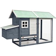 Cage for Chickens Grey 170 x 81 x 110cm Solid Pine and Fir - Henhouse