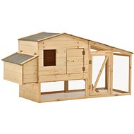 Chicken Coop Solid Pine Wood 178 x 67 x 92cm - Henhouse