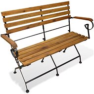 Folding Garden Bench 112cm Solid Acacia - Garden Bench