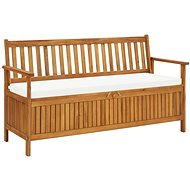 Storage Bench with Cushion 148cm Solid Acacia Wood - Garden Bench