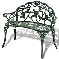 Garden Bench 100cm Cast Aluminium Green - Garden Bench