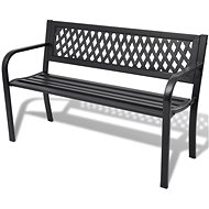 Garden Bench 118cm Steel Black - Garden Bench