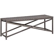 Garden Bench 120cm Polyrattan Grey - Garden Bench