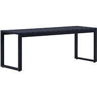 Garden Bench 120.5cm PS Board Black - Garden Bench