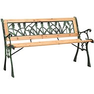 Garden Bench 122cm Cast Iron and Solid Fir Wood - Garden Bench