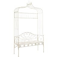 Garden Bench 122cm Iron Antique White - Garden Bench