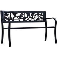 Garden Bench 125cm Black Steel - Garden Bench