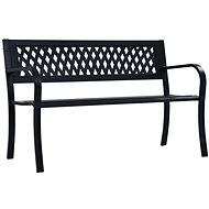 Garden Bench 125cm Black Steel - Garden Bench