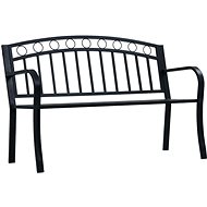 Garden Bench 125cm Black Steel - Garden Bench
