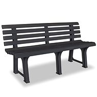 Garden Bench 145.5cm Plastic Anthracite - Garden Bench