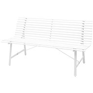 Garden Bench 150cm Steel White - Garden Bench