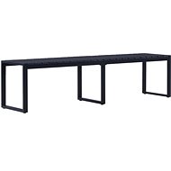 Garden Bench 180cm PS Board Black - Garden Bench