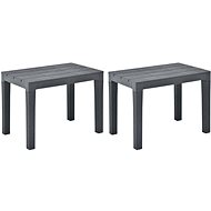 Garden Bench 2 pcs Anthracite Plastic - Garden Bench