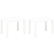 Garden Bench 2 pcs White Plastic - Garden Bench