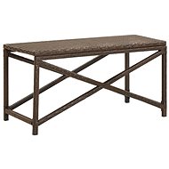Garden Bench 80cm Polyrattan Brown - Garden Bench