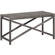Garden Bench 80cm Polyrattan Grey - Garden Bench