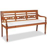 Batavia Garden Bench with 150cm Teak Cushion - Garden Bench
