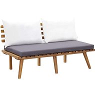 Garden Bench with Cushions 115cm Solid Acacia Wood - Garden Bench