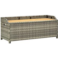 Garden Bench with Storage Space 120cm pPolyratan Grey - Garden Bench