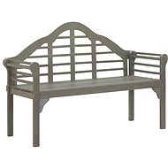 Garden Bench Grey 135cm Solid Acacia Wood - Garden Bench