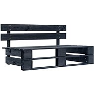 Garden Bench from Black Wood Pallets - Garden Bench
