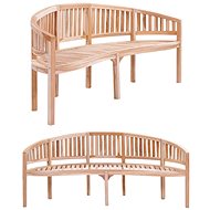 Garden Bench Rounded 200cm Solid Teak - Garden Bench