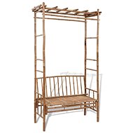 Garden Bench with Pergola 130cm Bamboo - Garden Bench