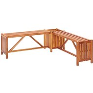 Garden Corner Bench with Box 117x117x40cm Solid Acacia - Garden Bench