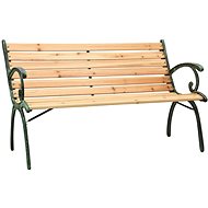 Garden bench 123 cm cast iron and solid fir wood 312032 - Garden Bench