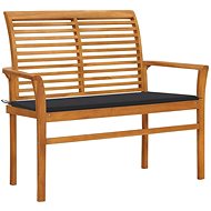 Garden bench with anthracite cushion 112 cm solid teak 3062649 - Garden Bench