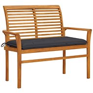 Garden bench with anthracite cushion 112 cm solid teak 3062664 - Garden Bench