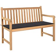 Garden Bench with Anthracite Cushion 120cm Solid Teak 3062676 - Garden Bench