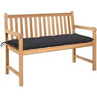Garden Bench with Anthracite Cushion 120cm Solid Teak 3062691 - Garden Bench