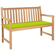 Garden Bench with Bright Green Cushion 120cm Solid Teak 3062687 - Garden Bench