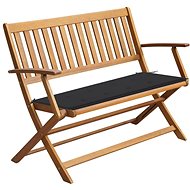 Garden bench with cushion 120 cm solid acacia wood 3064239 - Garden Bench