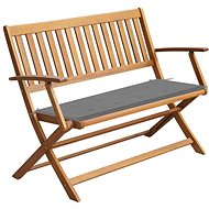 Garden bench with cushion 120 cm solid acacia wood 3064240 - Garden Bench