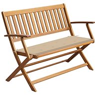 Garden bench with cushion 120 cm solid acacia wood 3064242 - Garden Bench