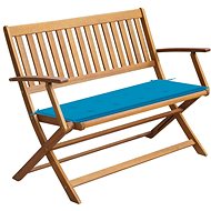 Garden bench with cushion 120 cm solid acacia wood 3064243 - Garden Bench