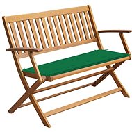 Garden bench with cushion 120 cm solid acacia wood 3064244 - Garden Bench