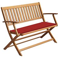Garden bench with cushion 120 cm solid acacia wood 3064245 - Garden Bench
