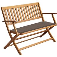 Garden bench with cushion 120 cm solid acacia wood 3064247 - Garden Bench
