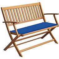 Garden bench with cushion 120 cm solid acacia wood 3064249 - Garden Bench