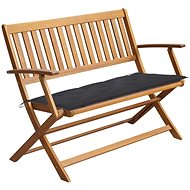 Garden bench with cushion 120 cm solid acacia wood 3064254 - Garden Bench