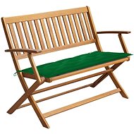 Garden bench with cushion 120 cm solid acacia wood 3064259 - Garden Bench