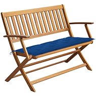 Garden bench with cushion 120 cm solid acacia wood 3064264 - Garden Bench