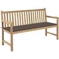 Garden Bench with Taupe Cushion 150cm Solid Teak 3062711 - Garden Bench