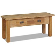 Lavice, masivní teak, 90x30x40 cm - Lavice