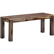 Lavice 110 cm šedá masivní sheesham - Lavice